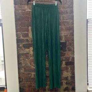 Zara Green Plisse Pants
